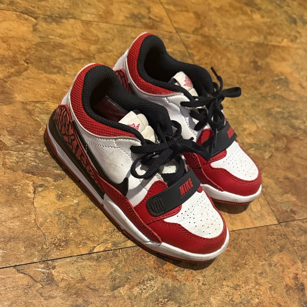 Kids Nike Air Jordan Red and White Sneakers size 11 - Picture 2 of 7